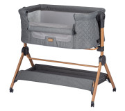 Приліжкове ліжечко та стільчик для дитини Nest & Feed 2 в 1 FreeON, grey