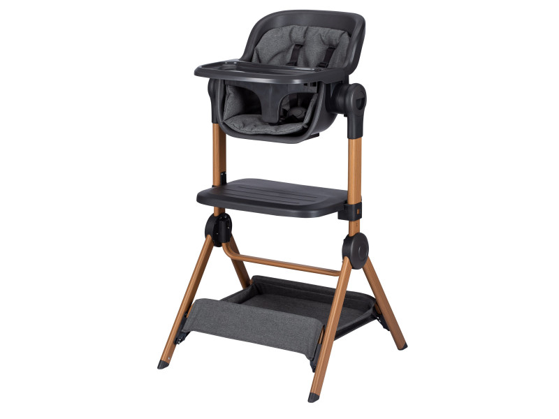 Приліжкове ліжечко та стільчик для дитини Nest & Feed 2 в 1 FreeON, grey, Фото 3