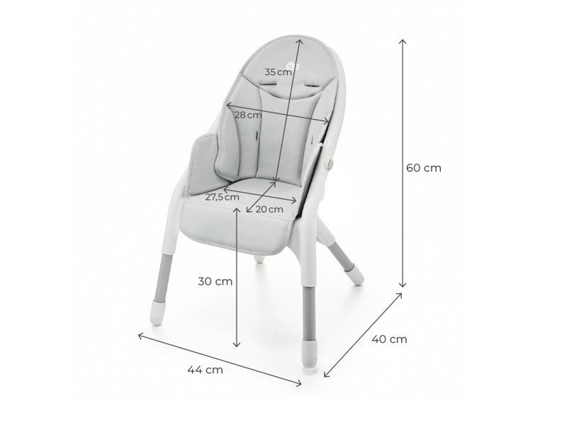 Стільчик для годування Kinderkraft Dinnly Grey (KHDINN00LGR0000), Фото 5 Стільчик для годування Kinderkraft Dinnly Grey (KHDINN00LGR0000), Фото 5
