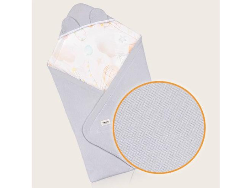Покрывало Lionelo TRAVEL SWADDLE BLANKET GREY BALLON, Фото 4