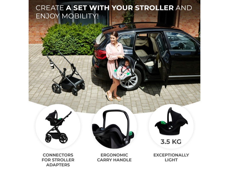 Автокрісло-люлька Kinderkraft Mink Pro i-Size Black (KCMINKPRBLK0000), Фото 9