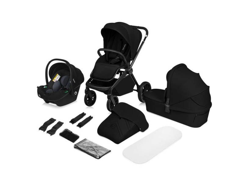 Універсальна коляска 3 в 1 Lionelo MIKA  PLUS 3IN1 BLACK ONYX, Фото 6