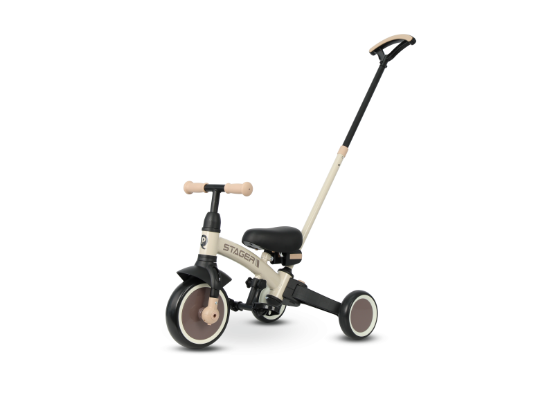 Велосипед з ручкою - біговел Stager 3в1 Beige-Brown, Фото 1