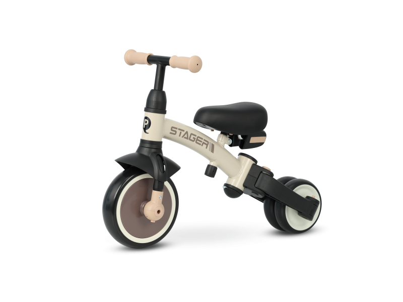 Велосипед з ручкою - біговел Stager 3в1 Beige-Brown, Фото 5