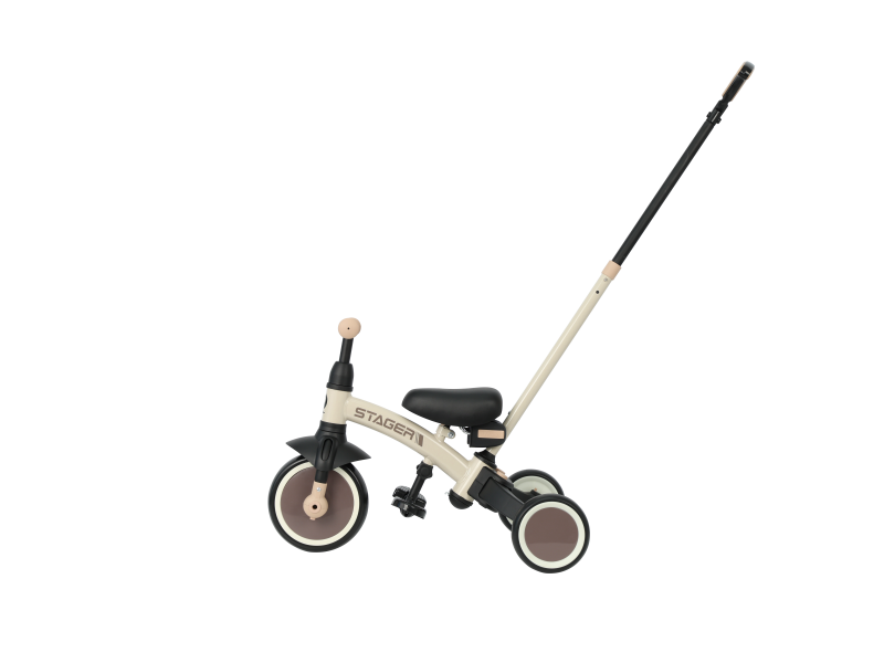 Велосипед з ручкою - біговел Stager 3в1 Beige-Brown, Фото 6
