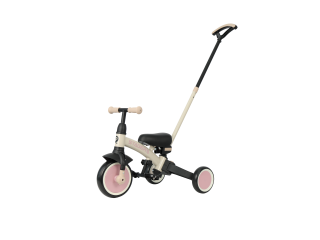 Велосипед с ручкой - беговел Stager 3в1 Beige-Pink