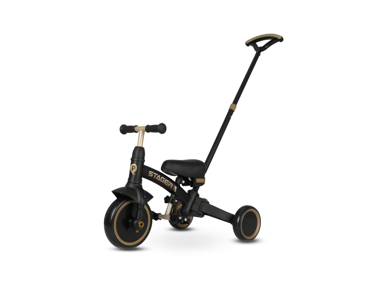 Велосипед з ручкою - біговел Stager 3в1 Black, Фото 1