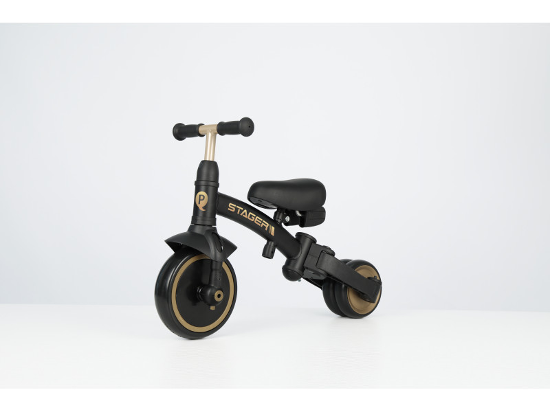Велосипед з ручкою - біговел Stager 3в1 Black, Фото 4