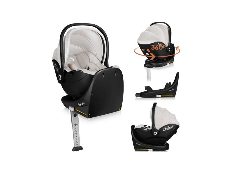 База з автокріслом Lionelo MOXIE I-SIZE SET BEIGE SAND, Фото 1
