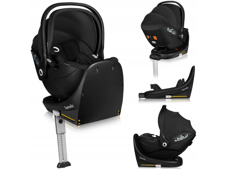 База з автокріслом Lionelo MOXIE I-SIZE SET BLACK CARBON, Фото 1