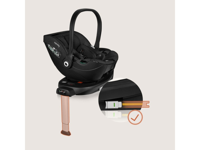 База з автокріслом Lionelo MOXIE I-SIZE SET BLACK CARBON, Фото 3