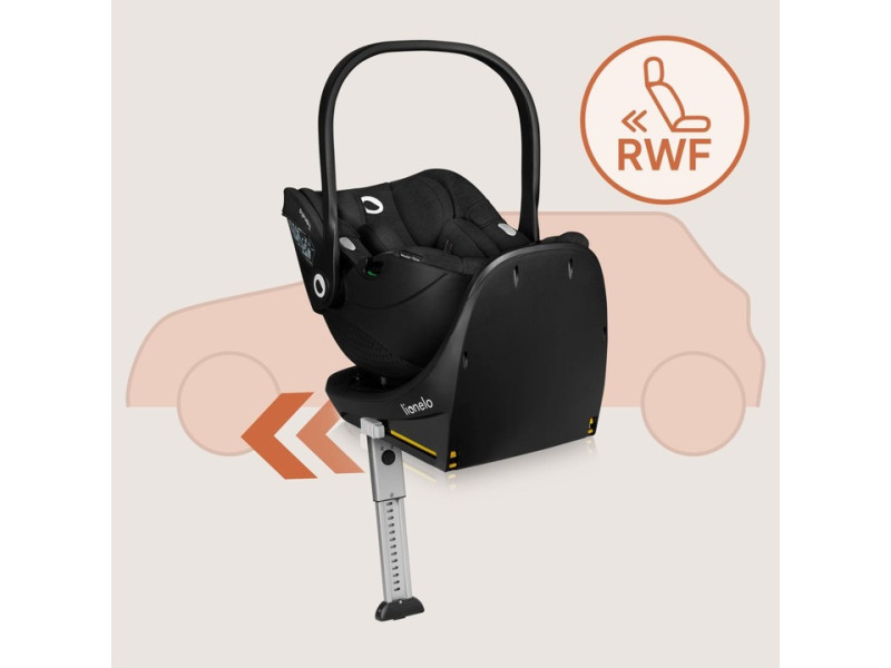База з автокріслом Lionelo MOXIE I-SIZE SET BLACK CARBON, Фото 4