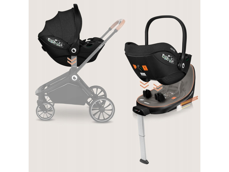 База з автокріслом Lionelo MOXIE I-SIZE SET BLACK CARBON, Фото 5