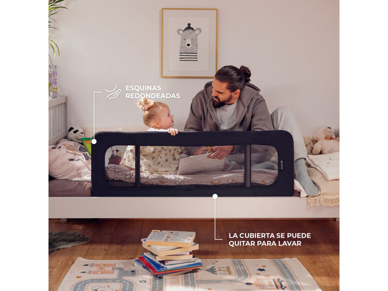 Захисна бар`єрка для ліжка Kinderkraft Guard and Dream Grey (KAGUDR00LGR0000), Фото 18