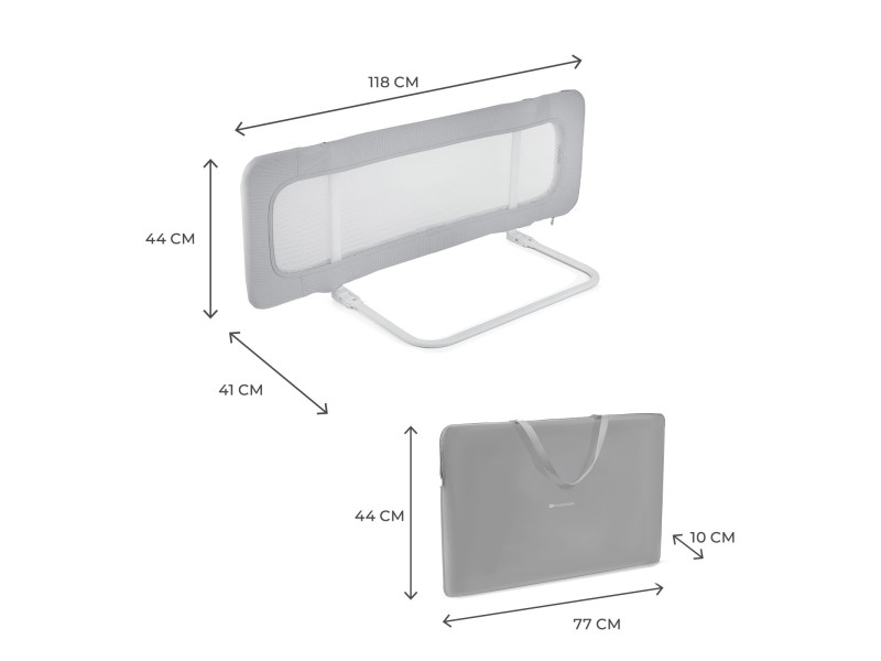 Захисна бар`єрка для ліжка Kinderkraft Guard and Dream Grey (KAGUDR00LGR0000), Фото 5