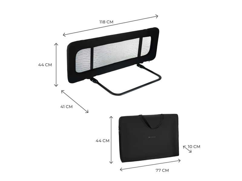 Защитная барьерка для кровати Kinderkraft Guard and Dream Black (KAGUDR00BLK0000), Фото 4
