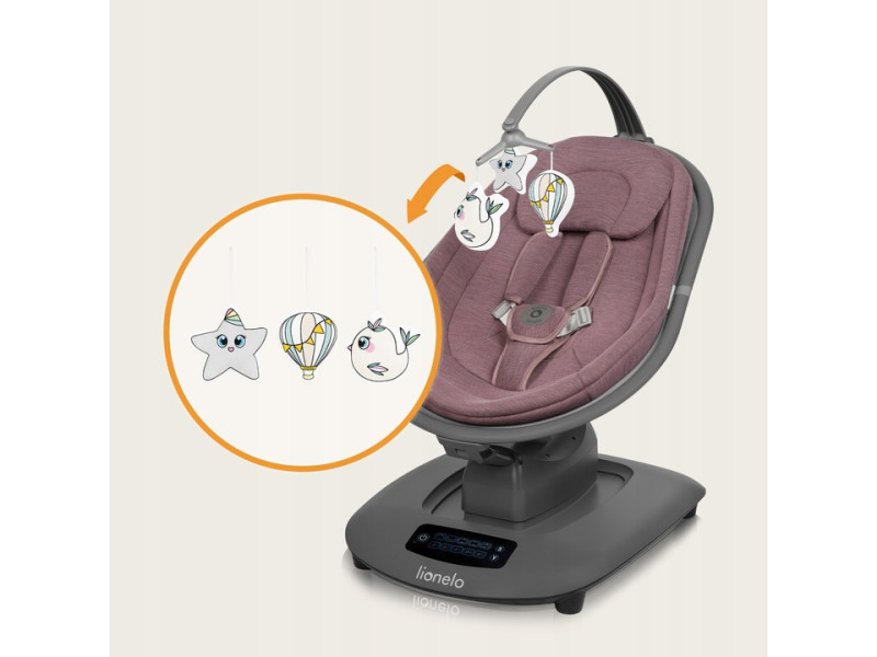 Крісло-гойдалка Lionelo BLOSSOM PINK MAUVE, Фото 4 Крісло-гойдалка Lionelo BLOSSOM PINK MAUVE, Фото 4