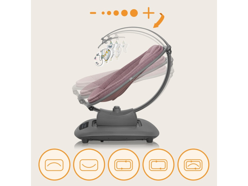 Крісло-гойдалка Lionelo BLOSSOM PINK MAUVE, Фото 5 Крісло-гойдалка Lionelo BLOSSOM PINK MAUVE, Фото 5