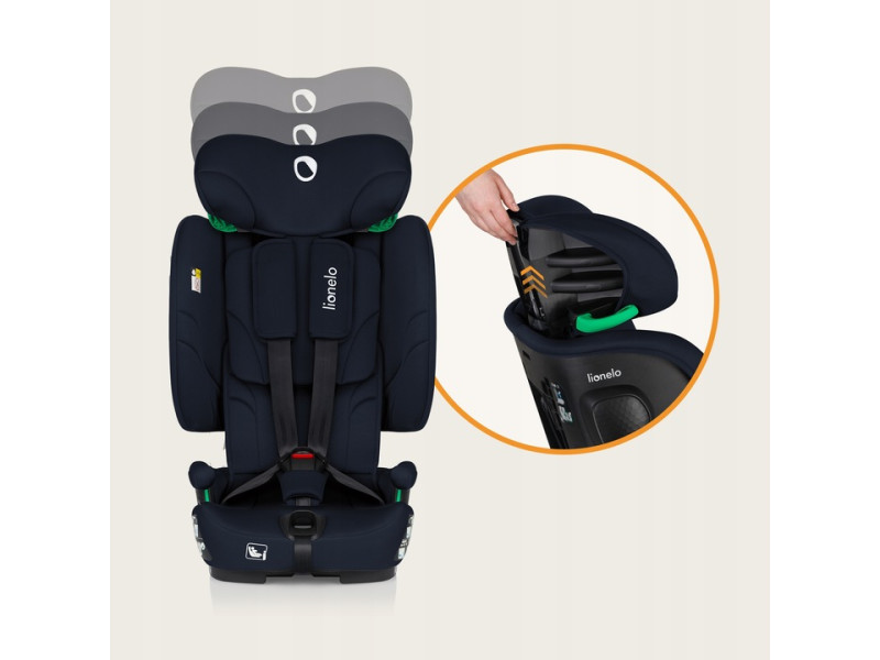 Дитяче автокрісло Lionelo NELLY I-SIZE BLACK CARBON, Фото 7