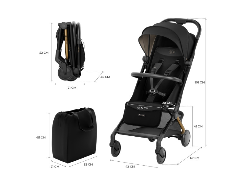 Прогулянкова коляска Kinderkraft Pilot 2 Midnight Black (SPILO02BLK0000), Фото 19