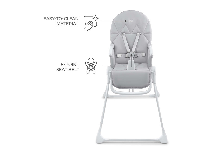 Стільчик для годування Kinderkraft Binci Light Grey (KHBINC00LGR0000), Фото 4