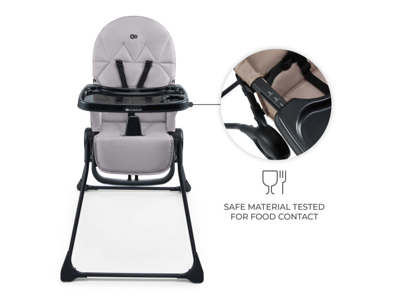 Стульчик для кормления Kinderkraft Binci Grey (KHBINC00GRY0000), Фото 4