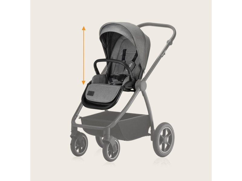 Универсальная коляска 2 в 1 Lionelo MERIL 2IN1 GREY STONE, Фото 4