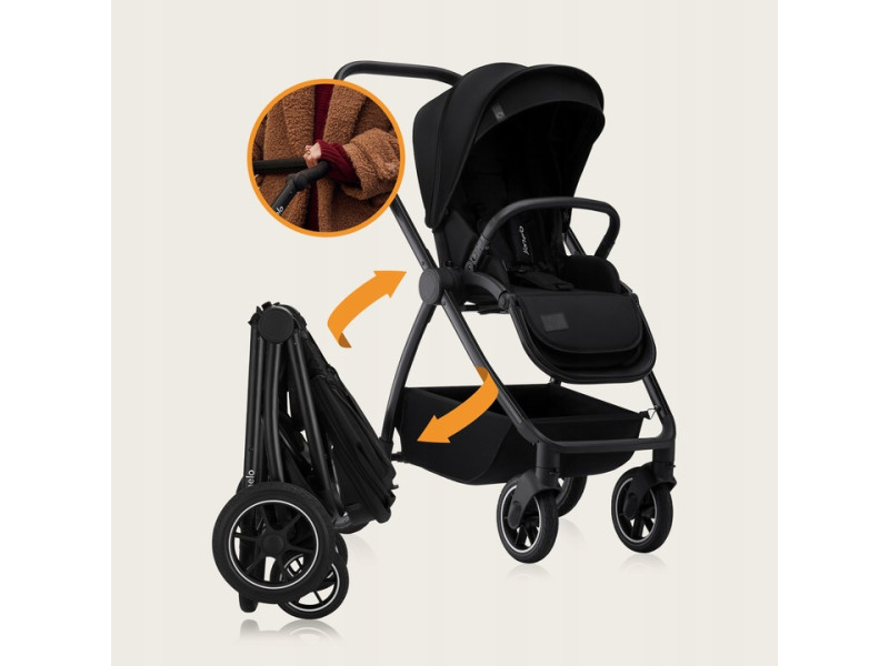 Универсальная коляска 2 в 1 Lionelo MERIL 2IN1 BLACK ONYX, Фото 4