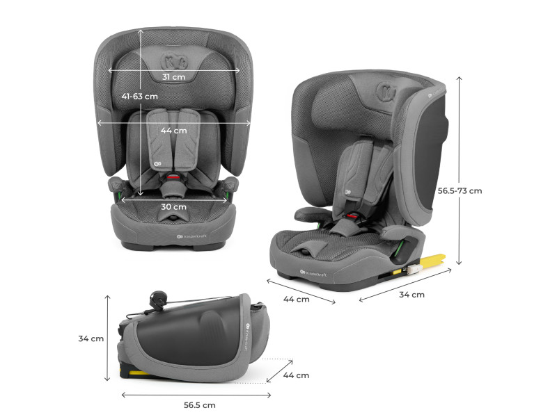 Автокрісло Kinderkraft Fix2Go i-Size Grey (KCFI2GO0GRY0000), Фото 3