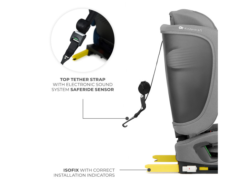 Автокрісло Kinderkraft Fix2Go i-Size Grey (KCFI2GO0GRY0000), Фото 4