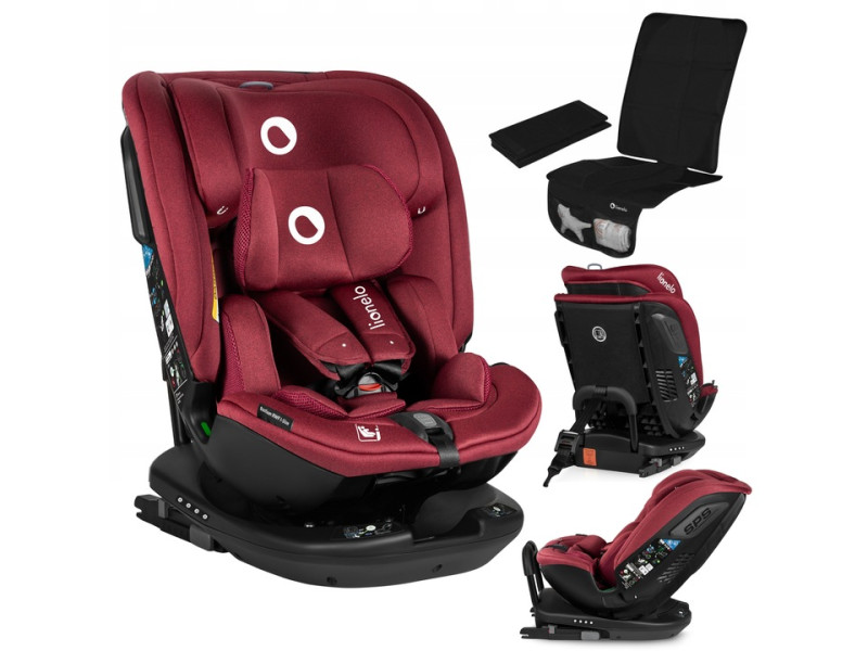 Дитяче автокрісло Lionelo BASTIAAN RWF I-SIZE RED BURGUNDY, Фото 3