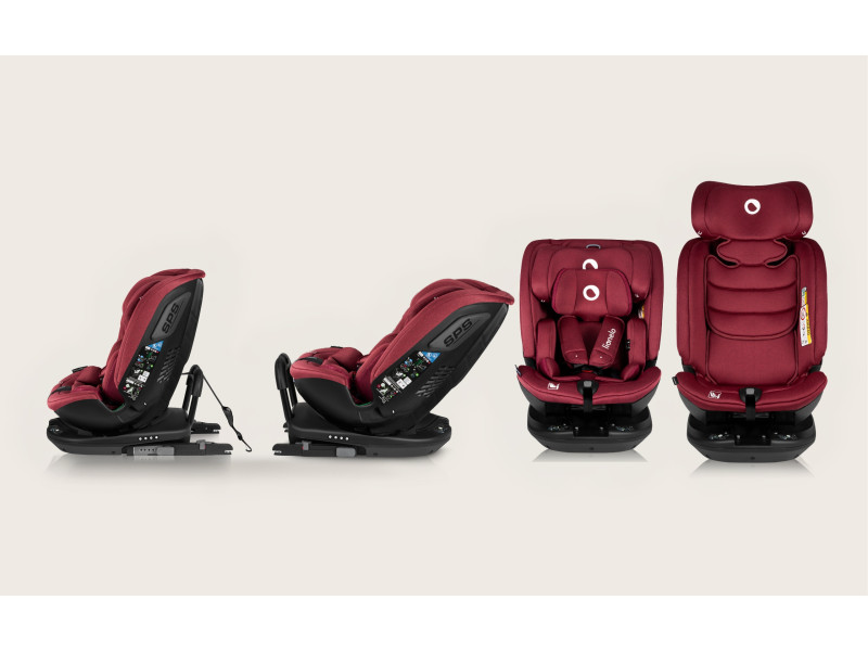 Дитяче автокрісло Lionelo BASTIAAN RWF I-SIZE RED BURGUNDY, Фото 4