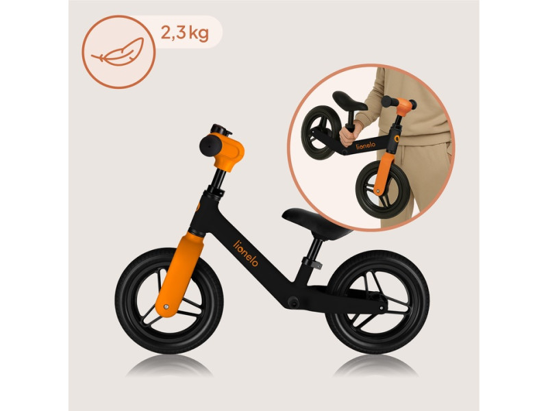 Беговел Lionelo TONI BLACK ORANGE, Фото 5