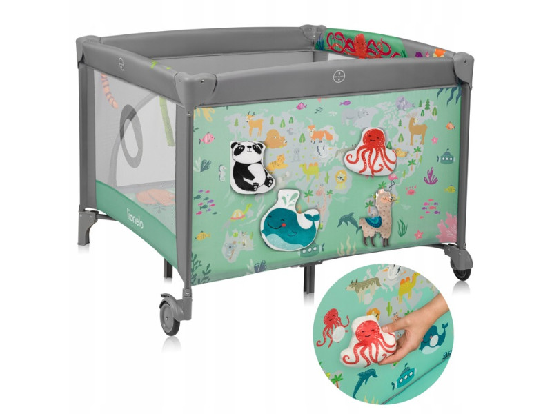 Манеж Lionelo MILLE PLUS GREY GREEN, Фото 4