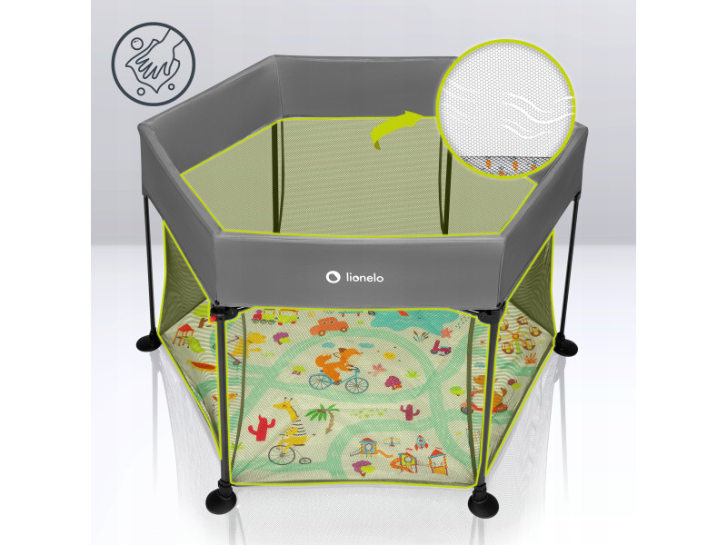 Манеж Lionelo ROEL PLUS GREY MULTICOLOR, Фото 3