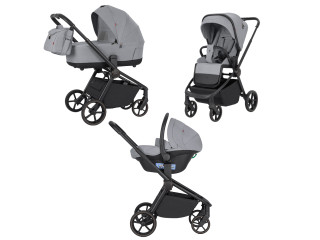 Коляска універсальна CARRELLO Epica CRL-8511 (3in1) Silver Grey