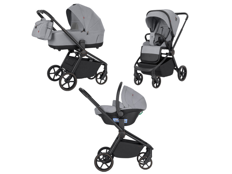 Коляска універсальна CARRELLO Epica CRL-8511 (3in1) Silver Grey, Фото 1