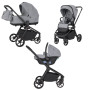 Коляска універсальна CARRELLO Epica CRL-8511 (3in1) Silver Grey