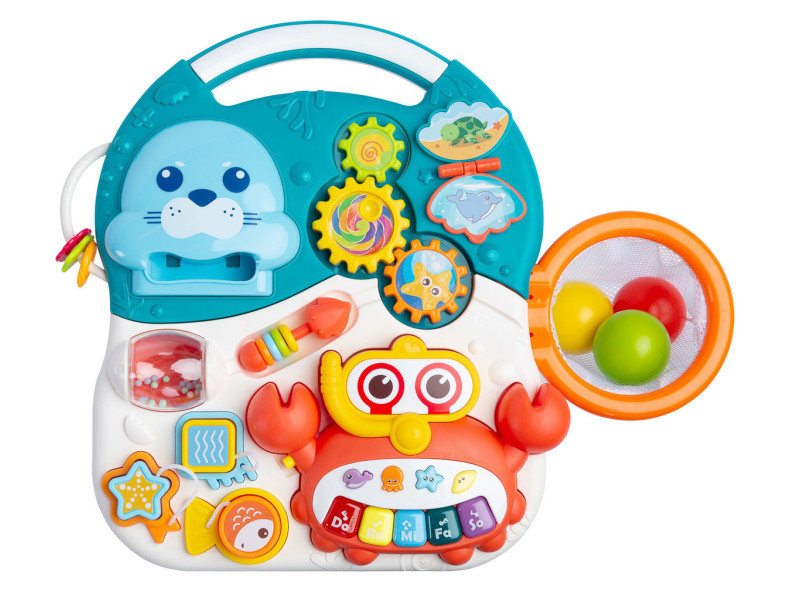 Ходунки-каталка ігровий розвиваючий столик 2 в 1 Caretero Spark Turquoise, Фото 7