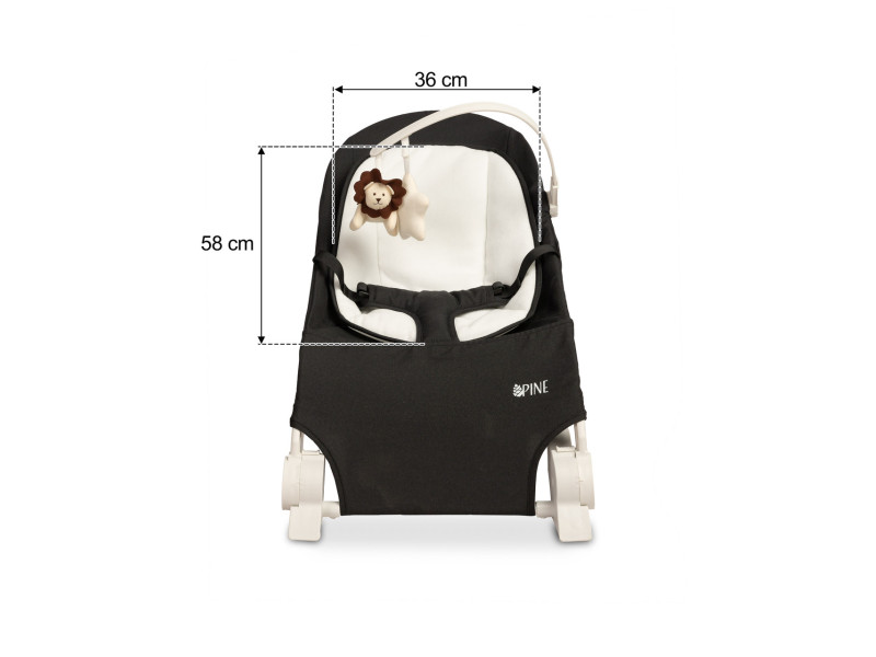 Дитяче крісло шезлонг Caretero Pine Black, Фото 9