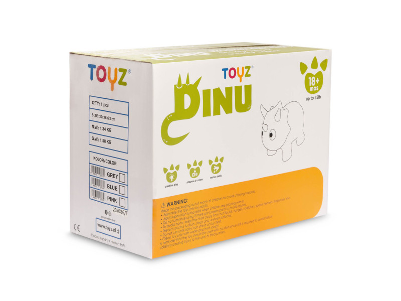 Дитячий стрибун гумовий Toyz (Caretero) Dinu Grey, Фото 9
