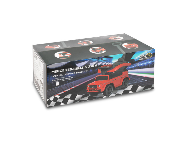 Машинка для катання Caretero (Toyz) Mercedes G350 D з батьківською ручкою White, Фото 11