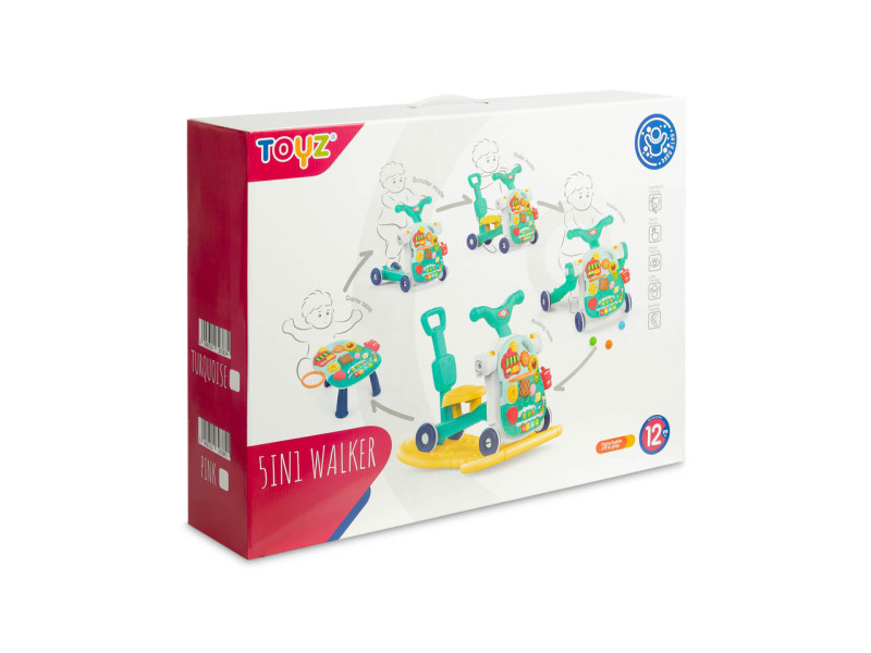 Каталка-ходунки багатофункціональний столик 5 в 1 TOYZ Turquoise, Фото 11