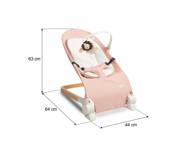 Дитяче крісло шезлонг Caretero Pine Pink, Фото 7