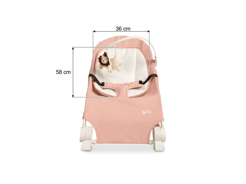 Дитяче крісло шезлонг Caretero Pine Pink, Фото 8