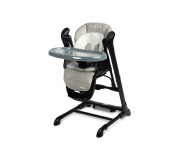 Стільчик для годування + гойдалка 2 в 1 Caretero Indigo Black Grey