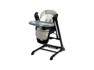 Стільчик для годування + гойдалка 2 в 1 Caretero Indigo Black Grey