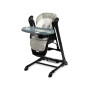 Стільчик для годування + гойдалка 2 в 1 Caretero Indigo Black Grey