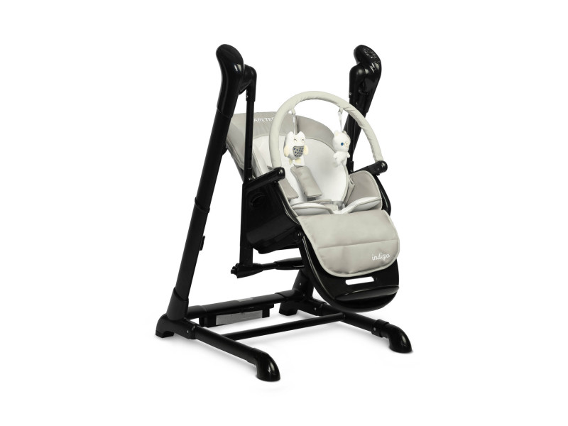 Стільчик для годування + гойдалка 2 в 1 Caretero Indigo Black Grey, Фото 7