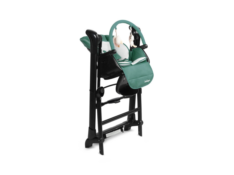 Стільчик для годування + гойдалка 2 в 1 Caretero Indigo Black Green, Фото 7